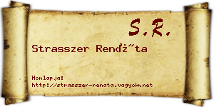 Strasszer Renáta névjegykártya